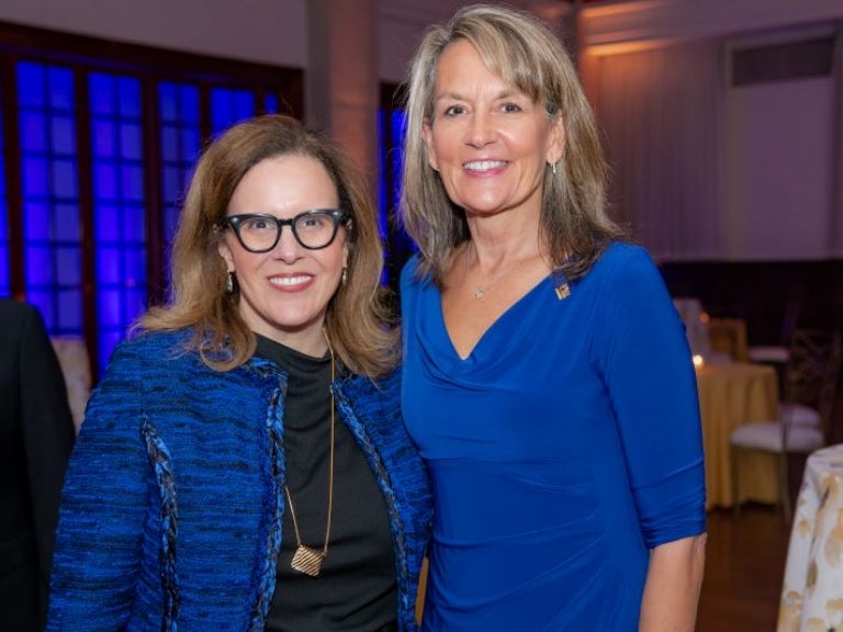 University of Pittsburgh Chancellor Joan Gabel with ROC Spirit Award winner Pamela Toto