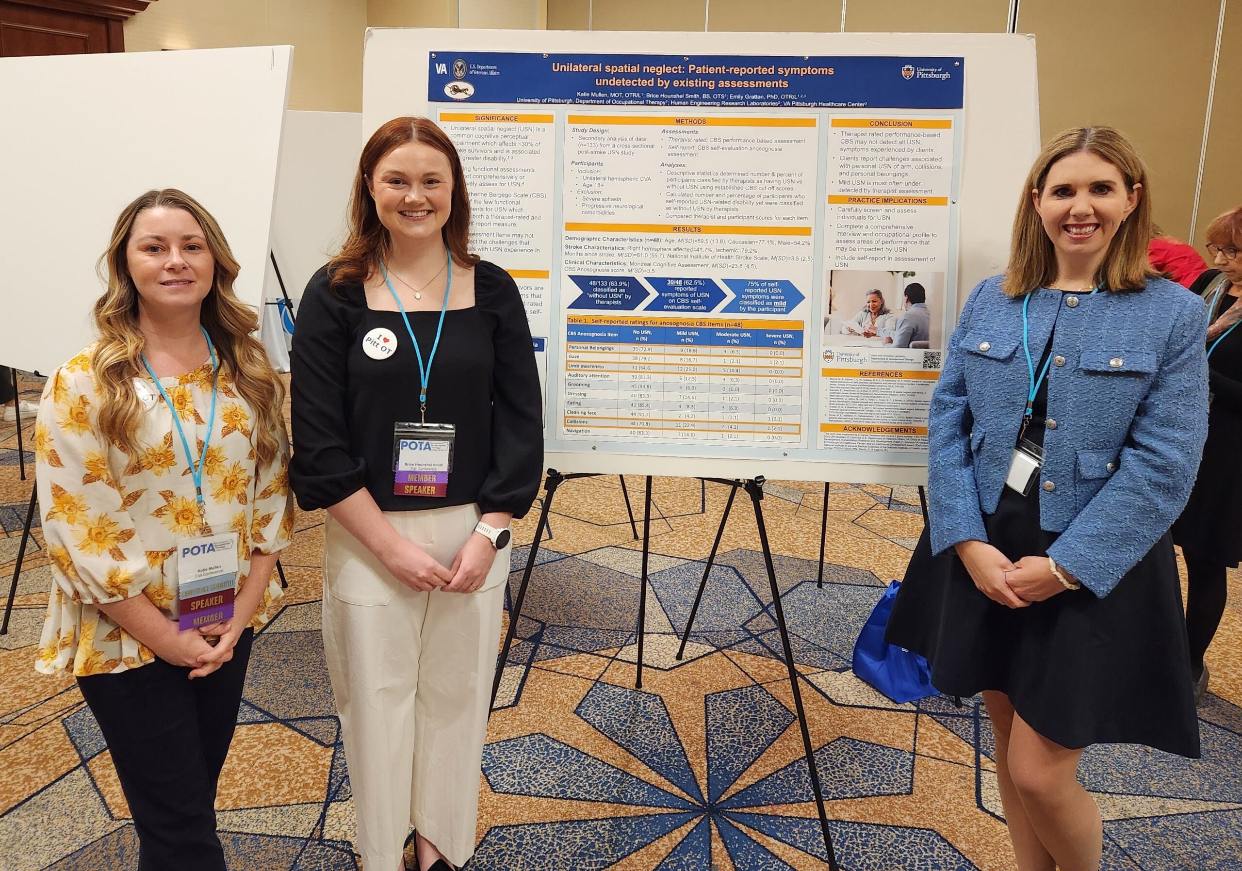 Katie Mullen, Brice Hounshel Smith and Emily Grattan at the 2023 Pennsylvania Occupational Therapy Association Conference