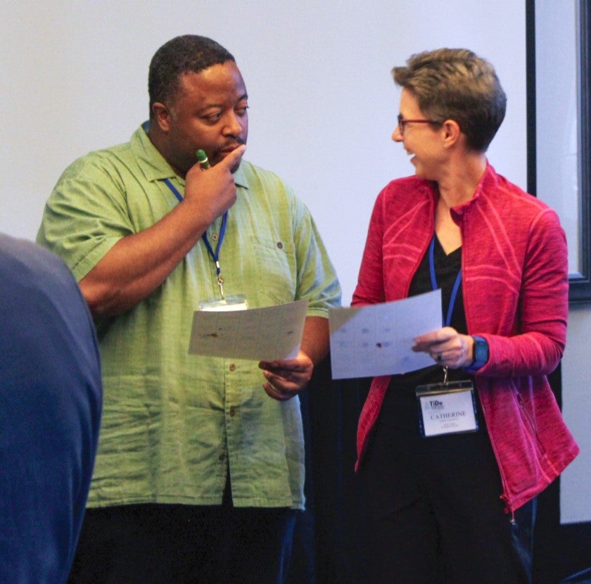 Gregory Hicks working with TiDe faculty trainee