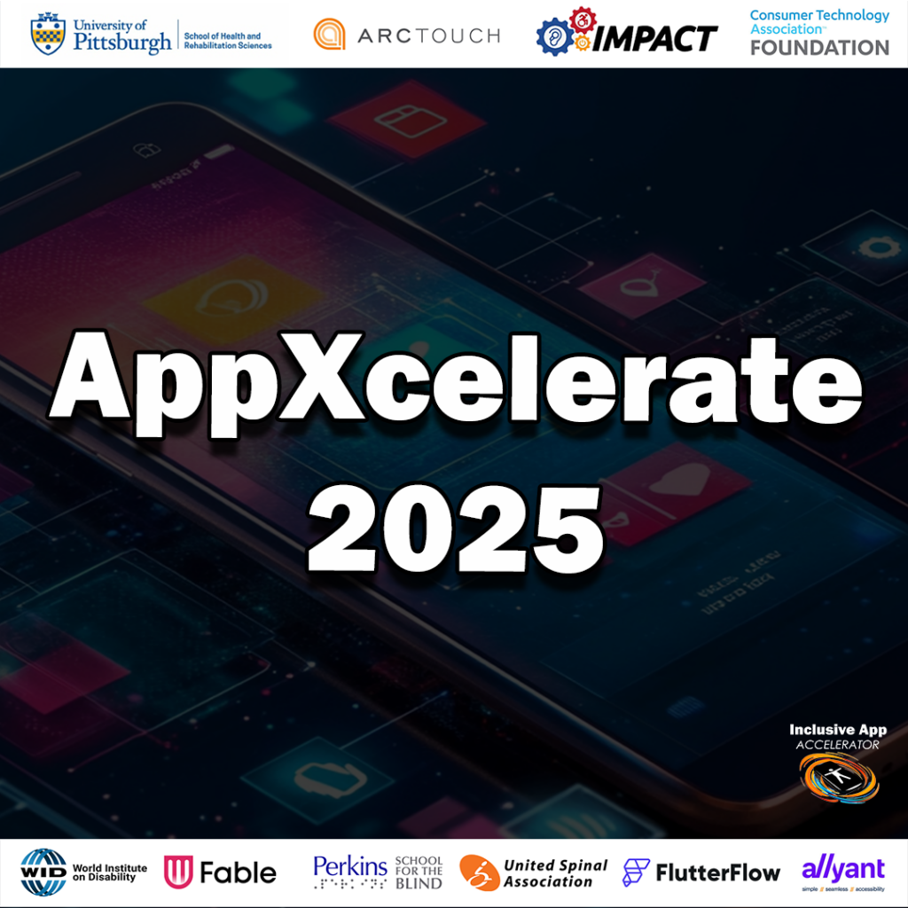 Graphic with the words AppXcelerate 2025 and small sponsor logos surrounding it