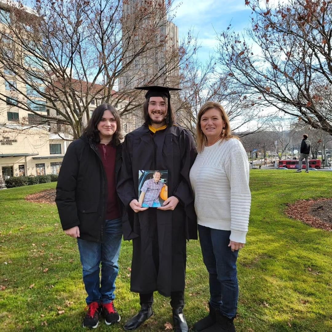 Jordan Hilsman at his Pitt graduation