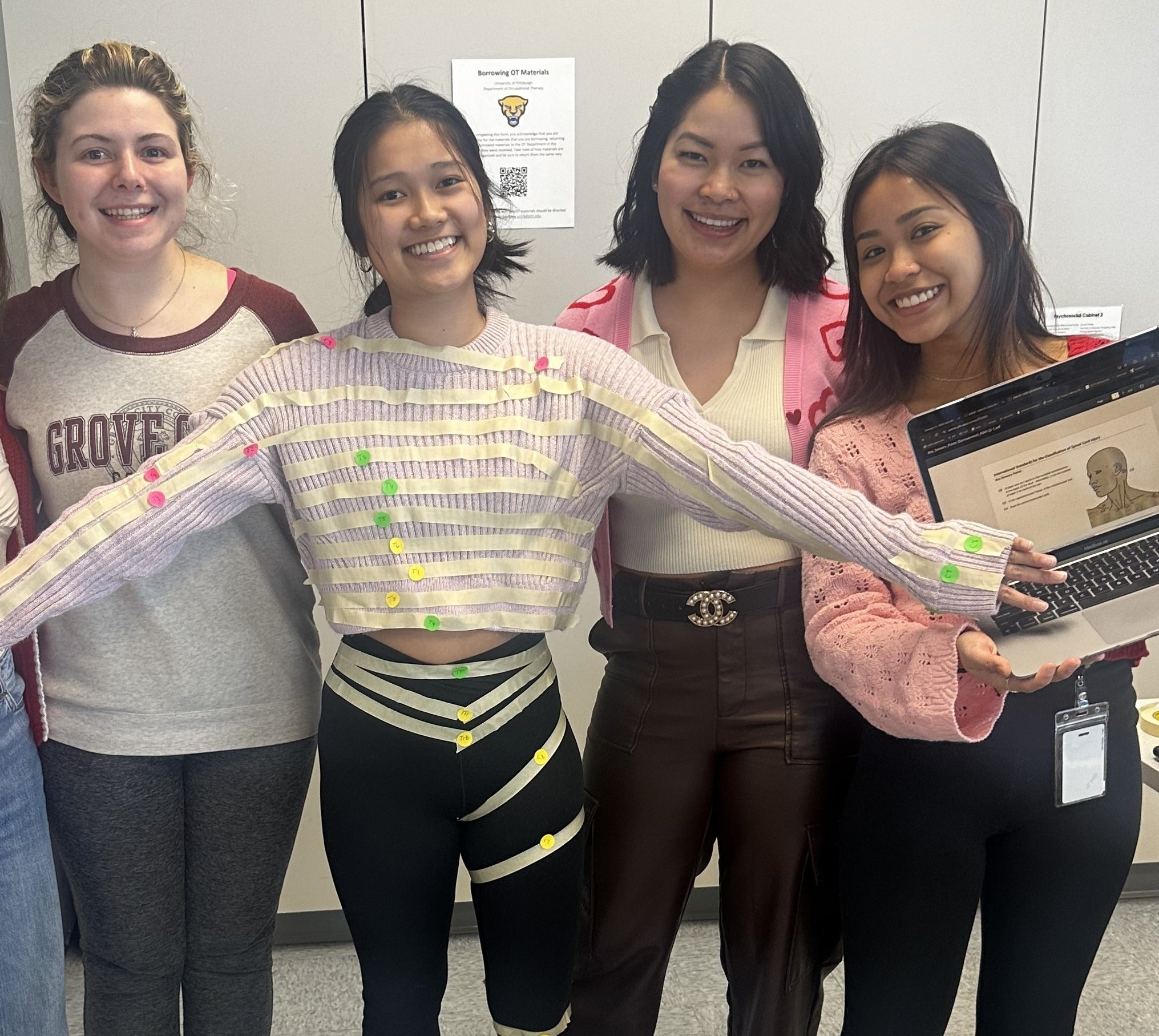 OTD students Morgan Blanchflower, Jackie Chhay, Molly Kenny and Sydney Haridahesti